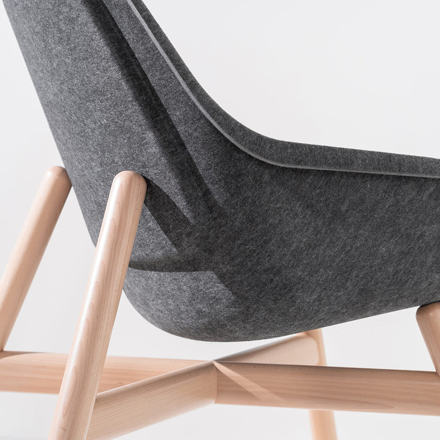 Felt Relax Wooden Frame Chair
