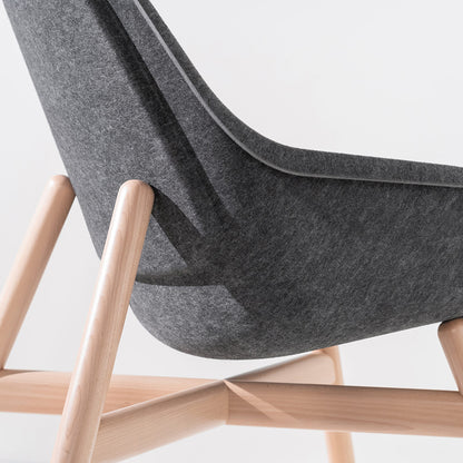 Felt Relax Wooden Frame Chair