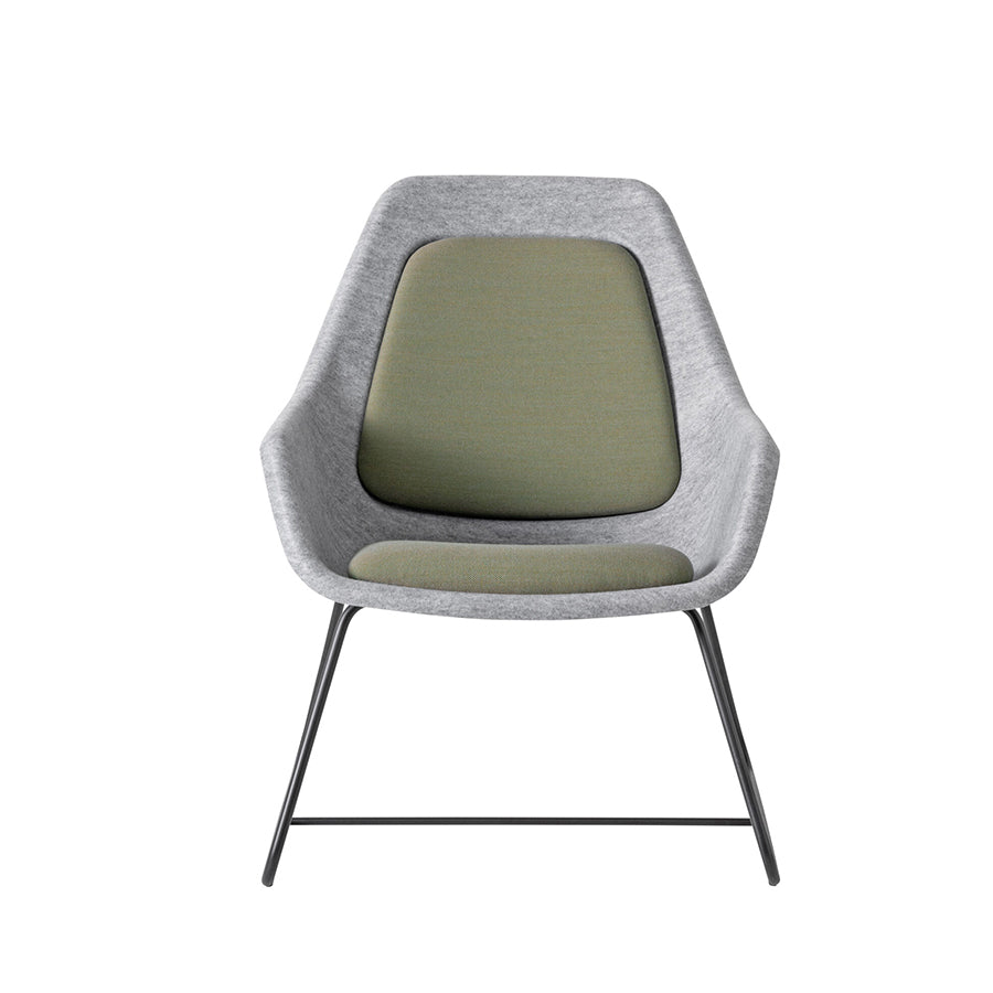 Felt Relax Skid Frame Chair