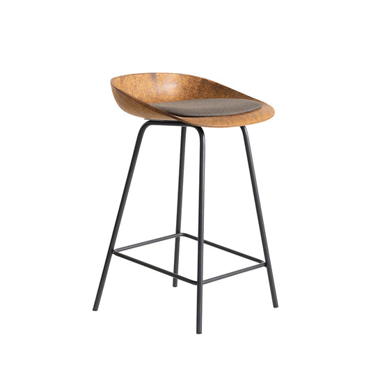Hemp Medium Barstool with Upholstered Seat