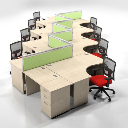 Satellite Pedestal 3 or 4 drawer desk high