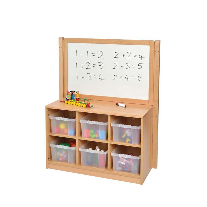 Rs 6 Tray Storage Unit With Drywipe/Mirror Divider