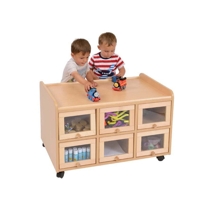 Double Sided Resource Unit With Doors On One Side
