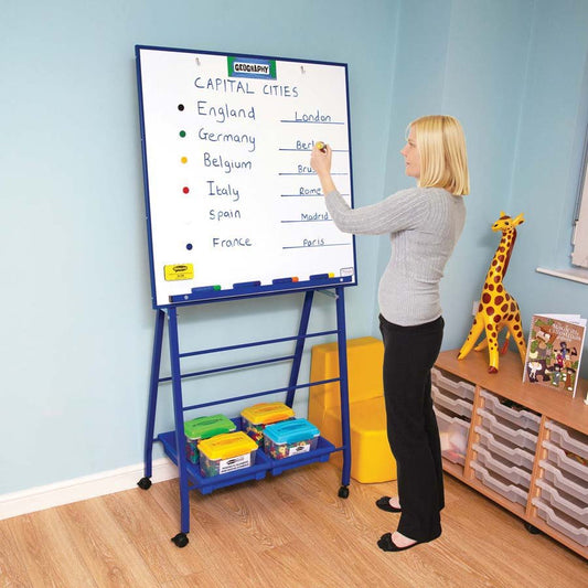 Primary Display Big A-frame Mobile Easel With Magnetic Drywipe Whiteboard