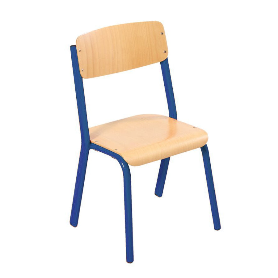 Alpha® 4 Leg Light Aluminium Classroom Chair Deep Blue RAL5013