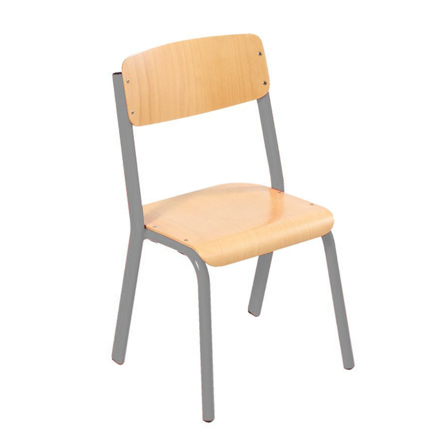Alpha® 4 Leg Light Aluminium Classroom Chair Dove Grey RAL9006