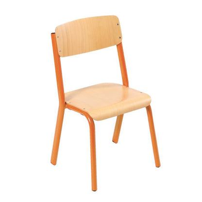 Alpha® 4 Leg Light Aluminium Classroom Chair Orange RAL2004