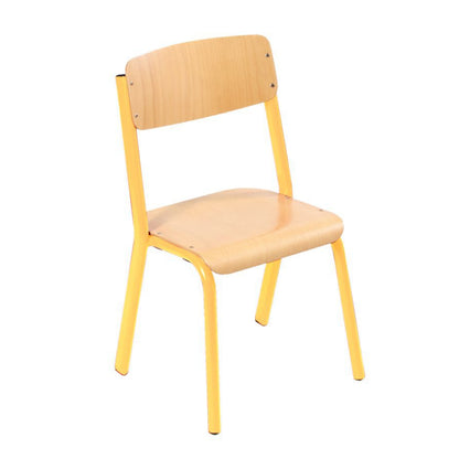 Alpha® 4 Leg Light Aluminium Classroom Chair Soft Yellow RAL1018