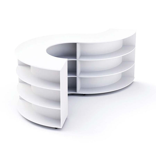 Landscape Curve Double Sided 45 Or 90 Degree Shelving 1500Mm High