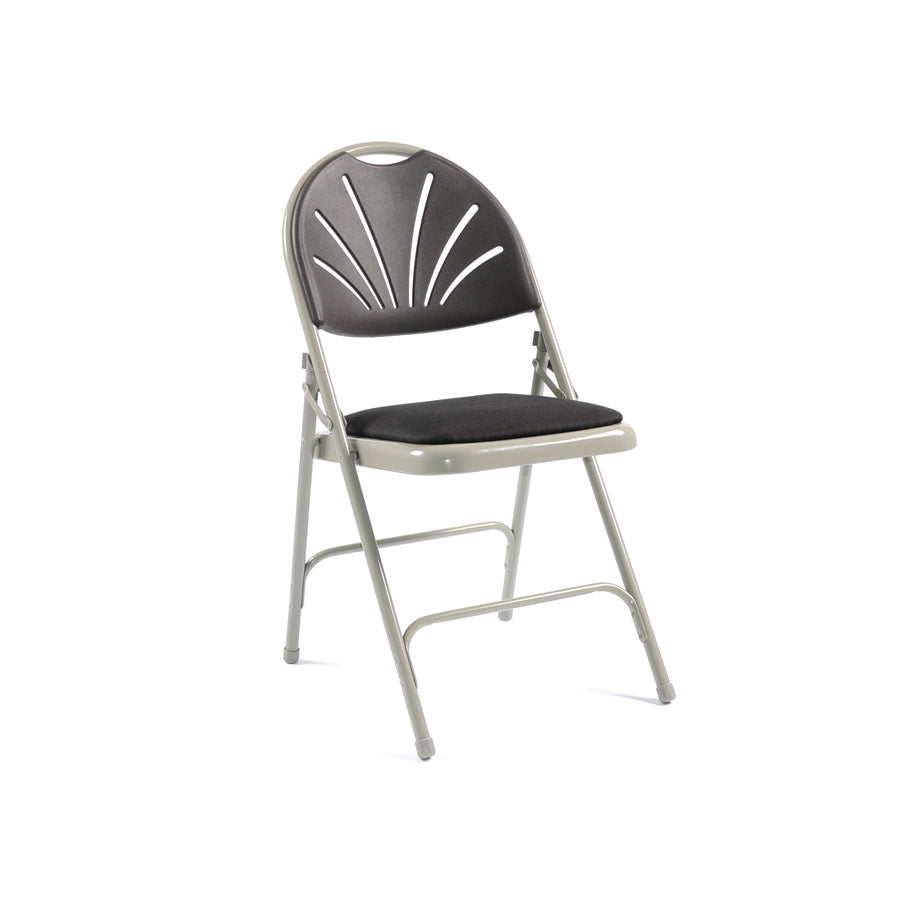 2600 Comfort Back steel Folding Chair with Upholstered Seat Package (36x Chairs - 1x Trolley)