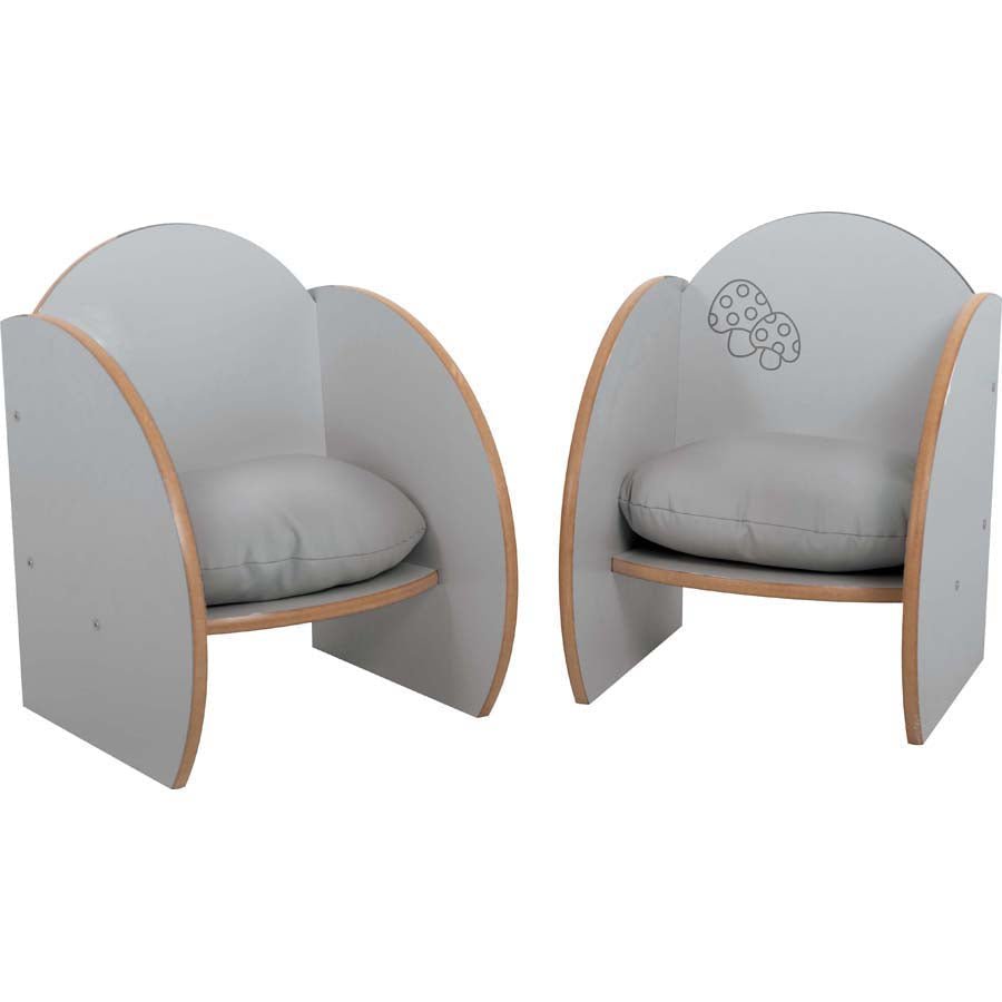 Mini Chairs Set Of 2 With Cushions