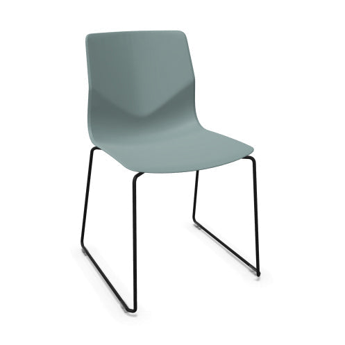 FourSure® 88 polypropylene skid frame stacking chair
