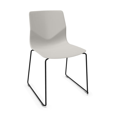 FourSure® 88 polypropylene skid frame stacking chair