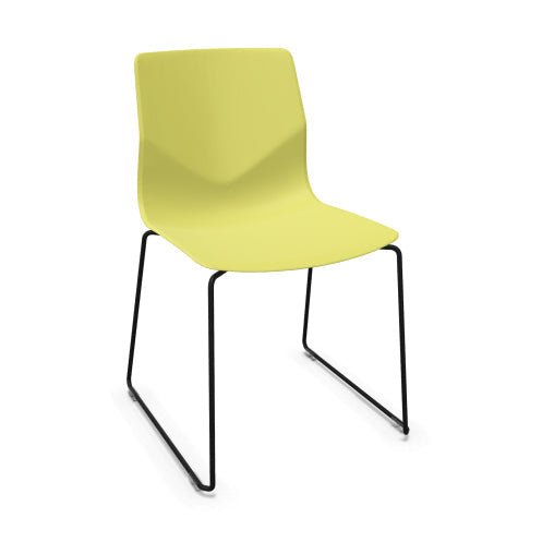 FourSure® 88 polypropylene skid frame stacking chair