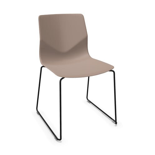 FourSure® 88 polypropylene skid frame stacking chair