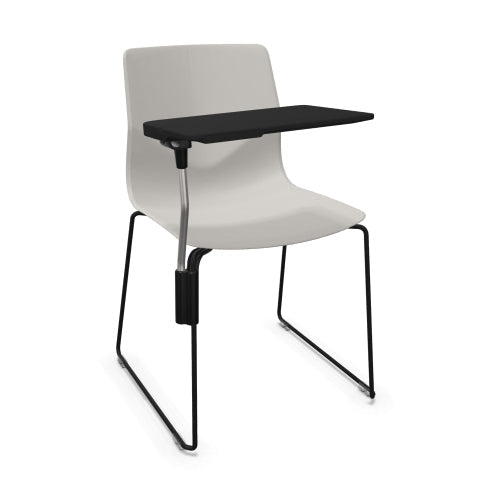 FourSure® 88 polypropylene skid frame chair with writing tablet