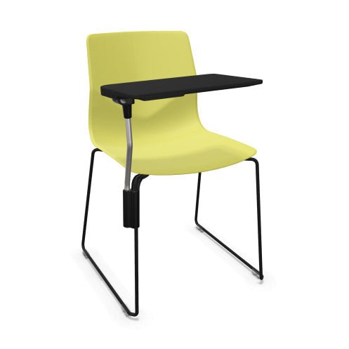 FourSure® 88 polypropylene skid frame chair with writing tablet
