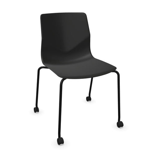 FourSure® 77 polypropylene 4 leg chair with castors