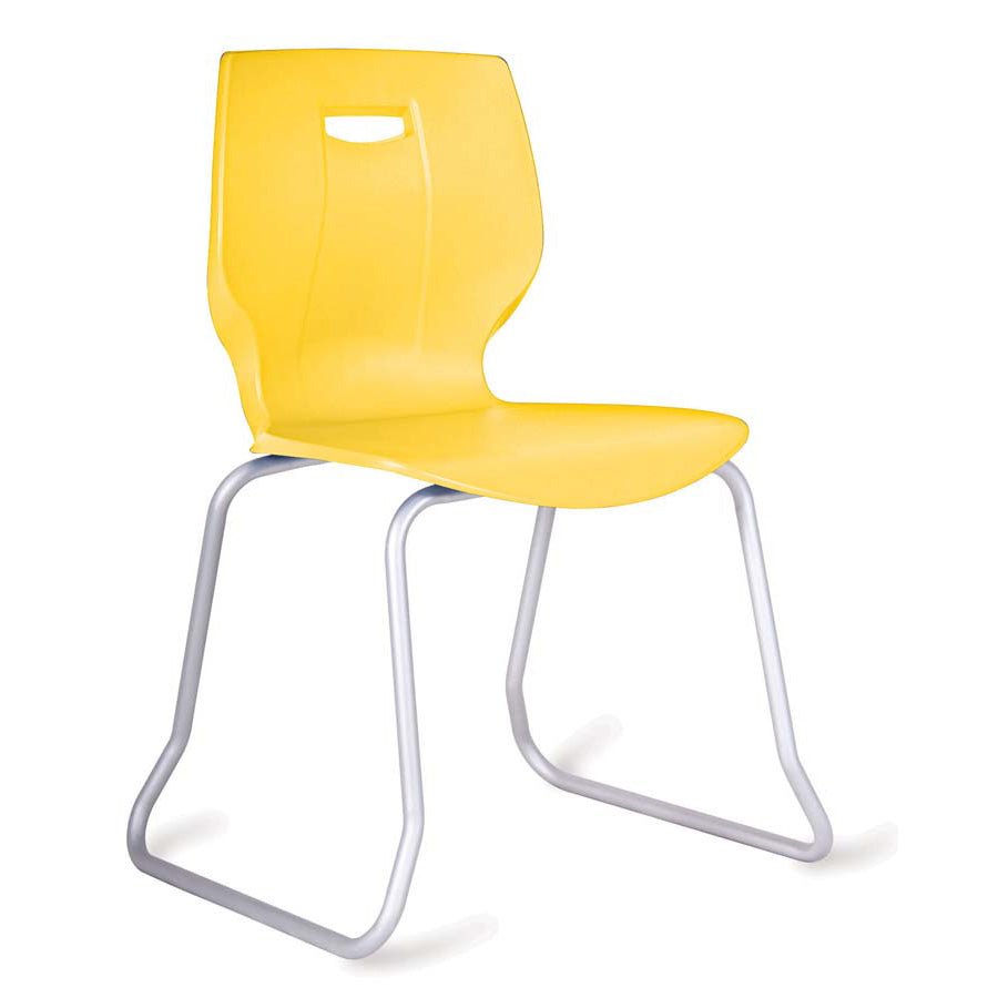Geo Skid Base Poly Stacking Chair Seat Height 350