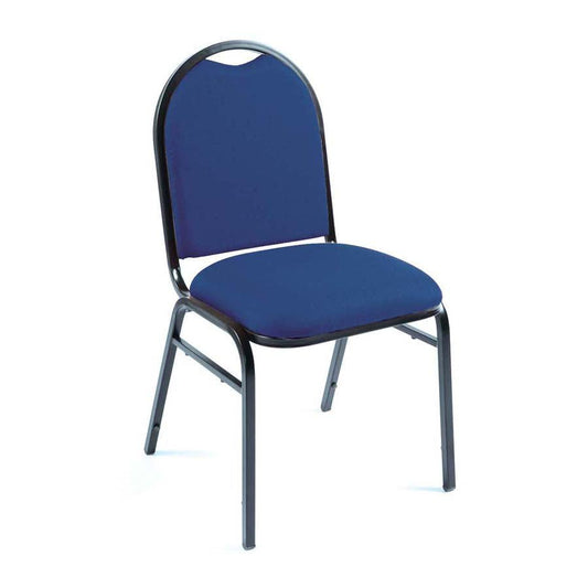 Grosvenor Banquet Chair Black Frame/Blue Fabric