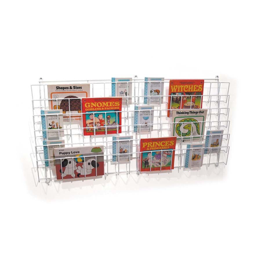 Cicada Horizontal Wall Mounted Book Rack - 6 Shallow Shelves JR32435 4
