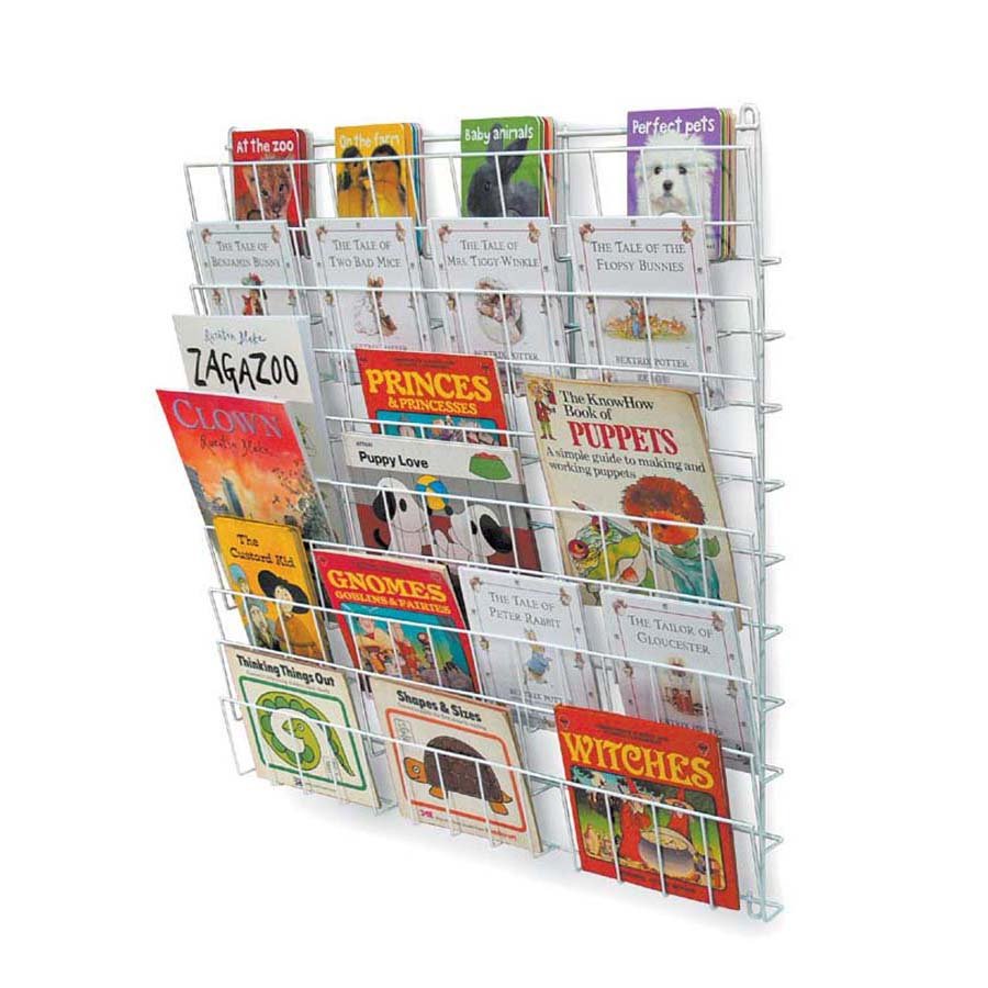 Cicada Square Wall Mounted Book Rack - 10 Shelves JR32441-1