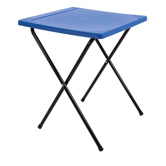 Folding Exam Desk - Poly Top Blue