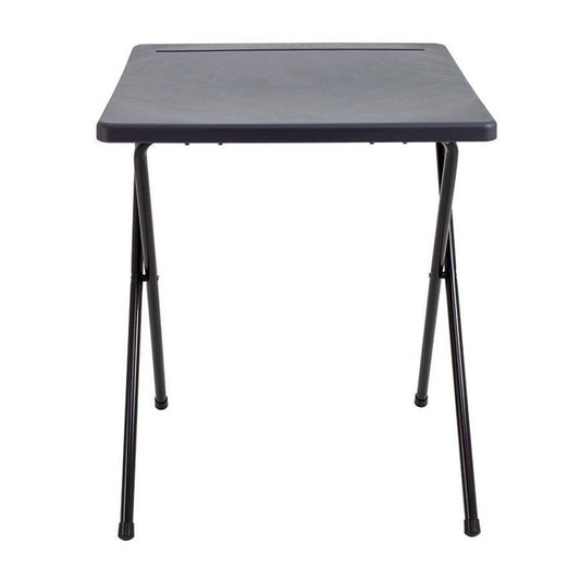 Charcoal Plastic Folding Exam Desks + 1 Trolley