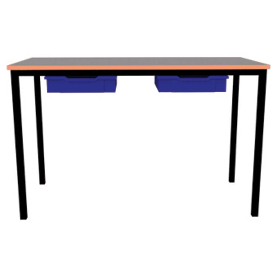 Morleys Fully Welded Classroom Table 1100x550 Square Spray PU Edge with Tray