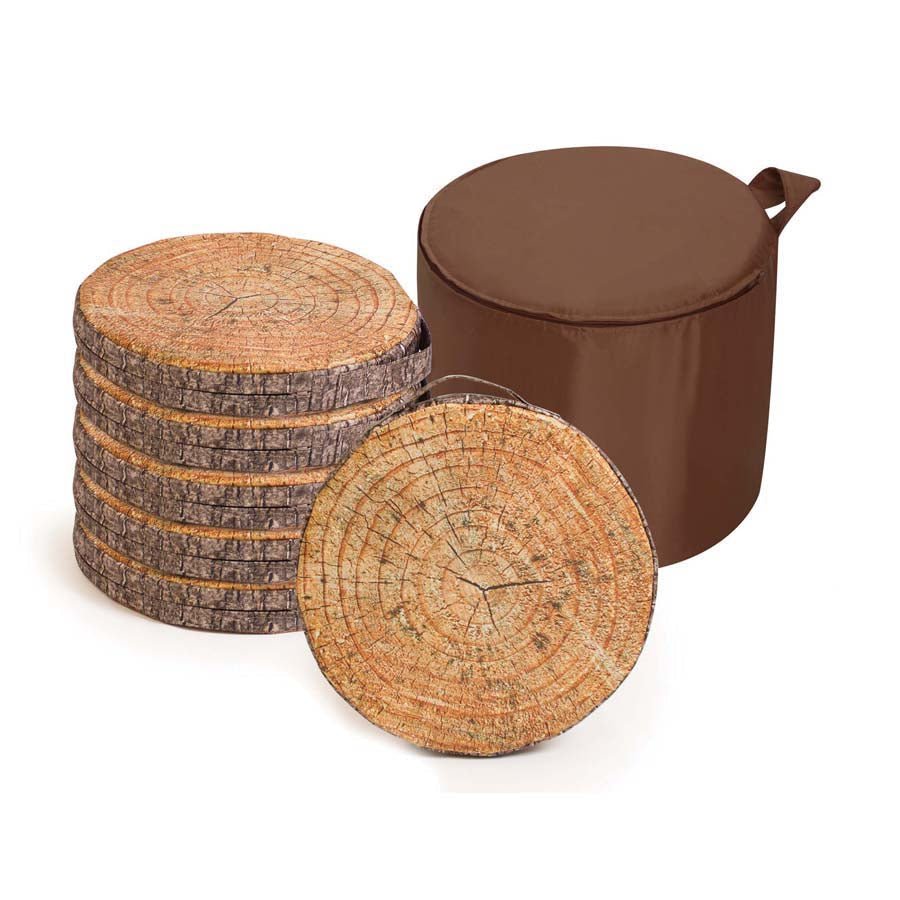 Eden Learning Learn About Nature Log Carry Cushions (Pack Of 6) ED6CCSHOD-TREE MB31634 1