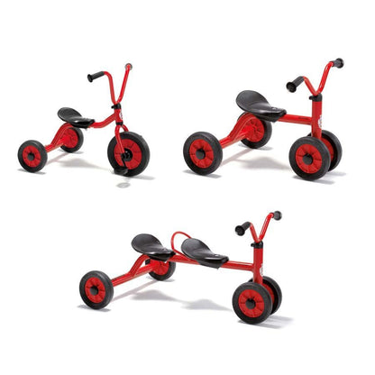 Mini Viking Learning To Ride Bundle 3 - Low Tricycle, Pushbike for 1 & Pushbike for 2