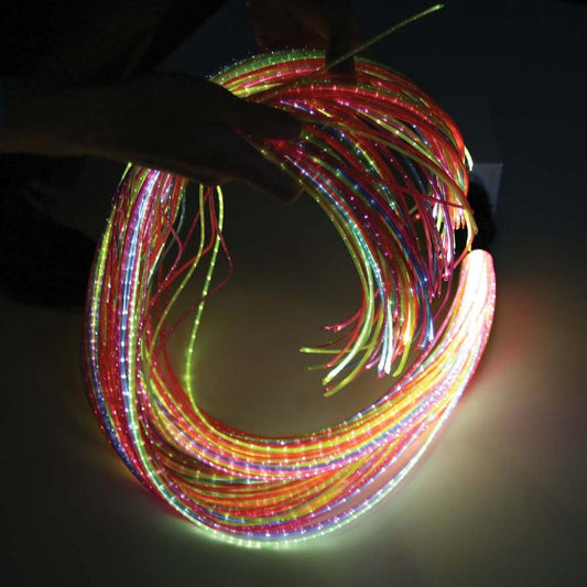 Mains White Twinkle Light Source With 100 1000Mm Rainbow Strands