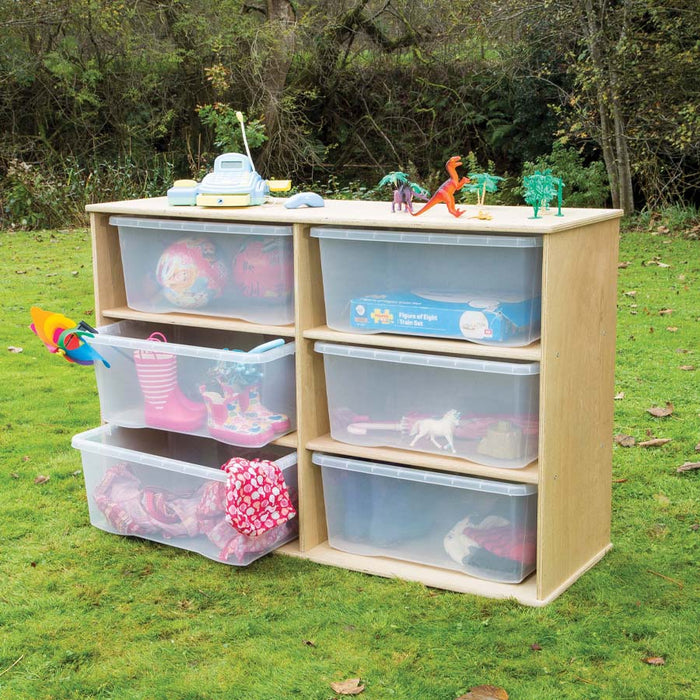 Large Outdoor Storage 6 With Clear Trays