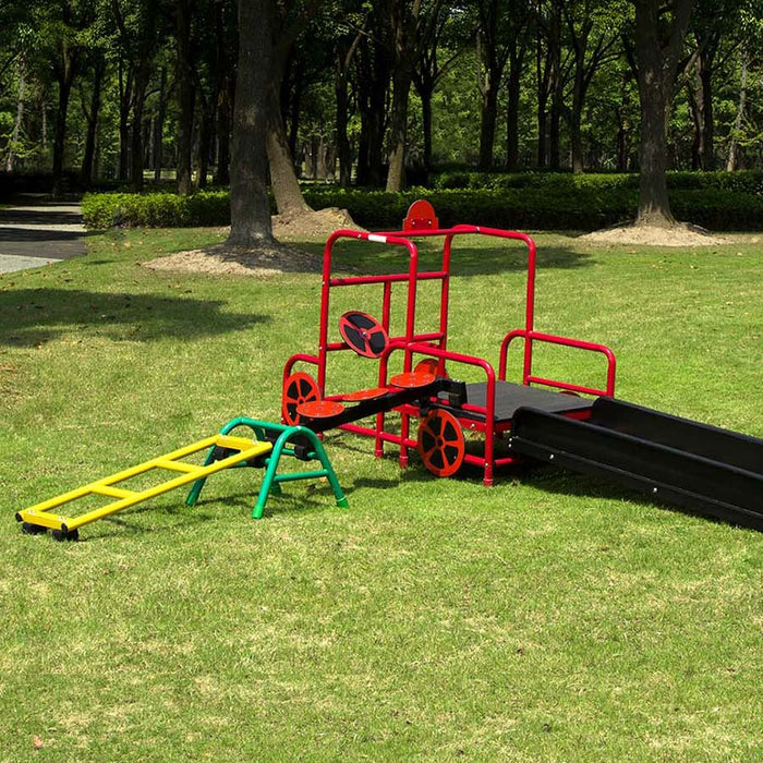 Play Gym Set 9 Includes Short Ladder 300 Trestle Magical Mushrooms Fire Engine And Slide