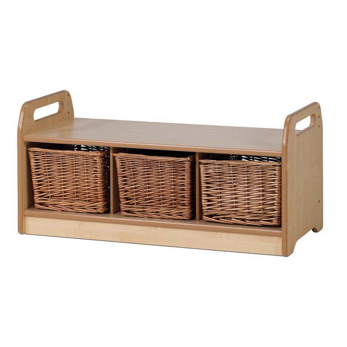 Low Level Storage Bench With 3 Baskets