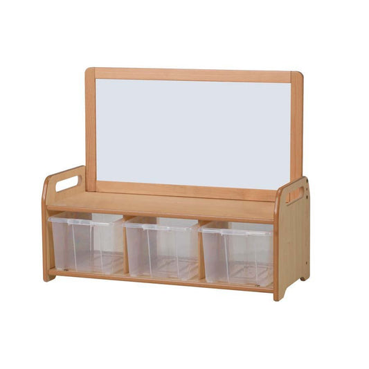 Low Magnetic Storage Unit With 3 Clear Tubs