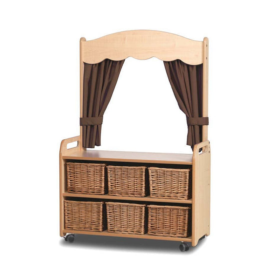 Mobile Tall Unit With Theatre Add-On 6 Baskets