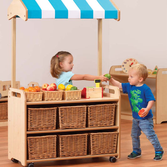 Mobile Tall Unit With Shop Canopy Add-On With 6 Baskets