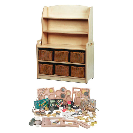Welsh Dresser Display Storage with 6 baskets and PT1146 Loose Parts Kit