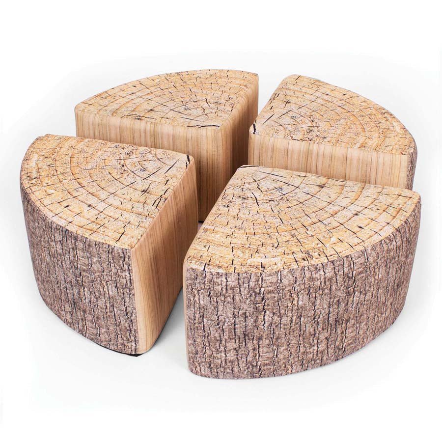 Learn About Nature Log Quarter Stools