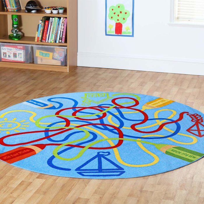 Circular Colour Tubes Carpet