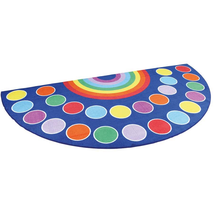 Rainbow Large Semi-Circle Placement Carpet