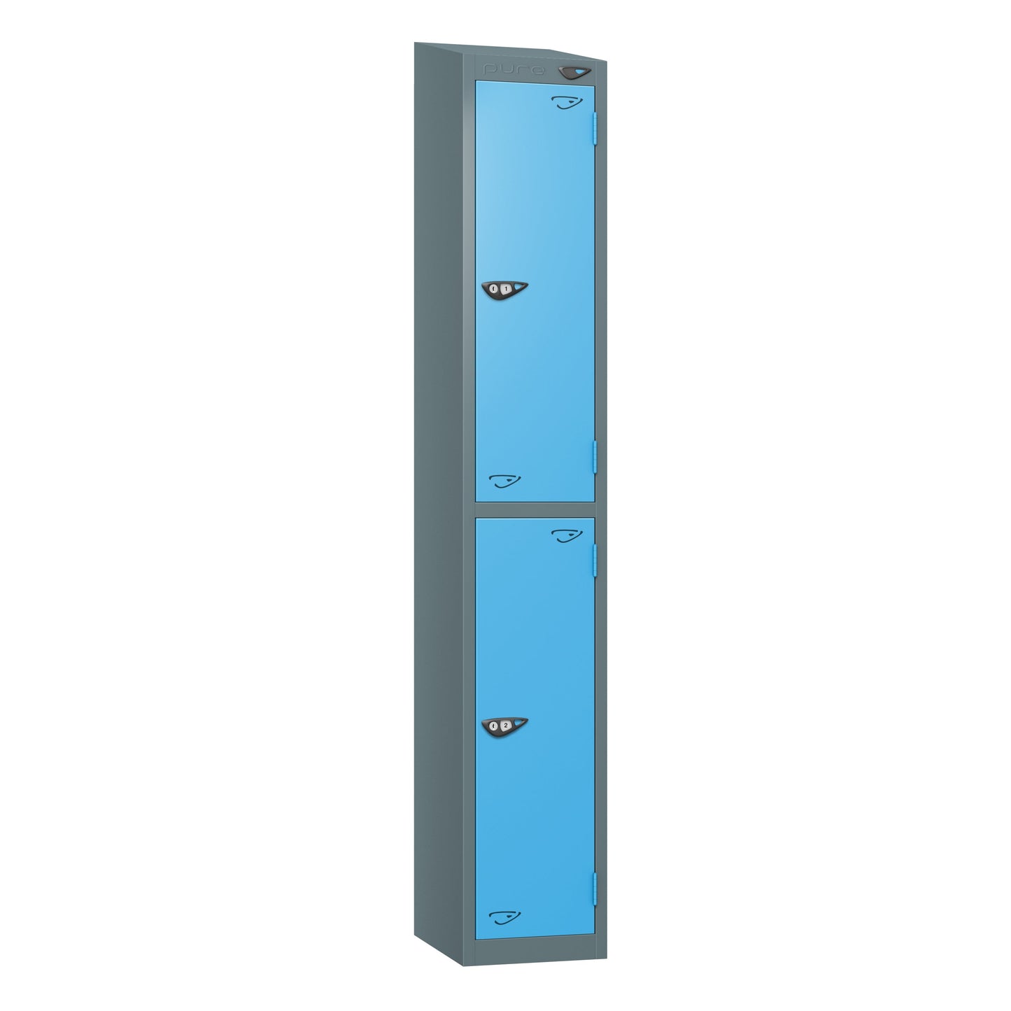 Pure Prime 2 Door Sloping Top Locker H1800xW380xD450mm