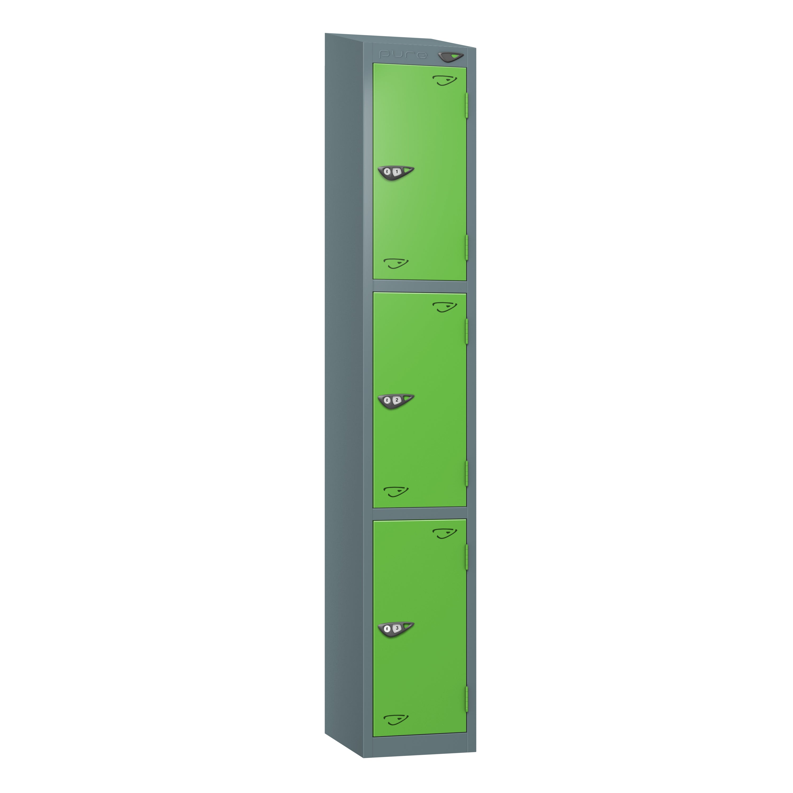 Pure Prime 3 Door Sloping Top Locker H1950/1800xW450xD450mm – Morleys ...