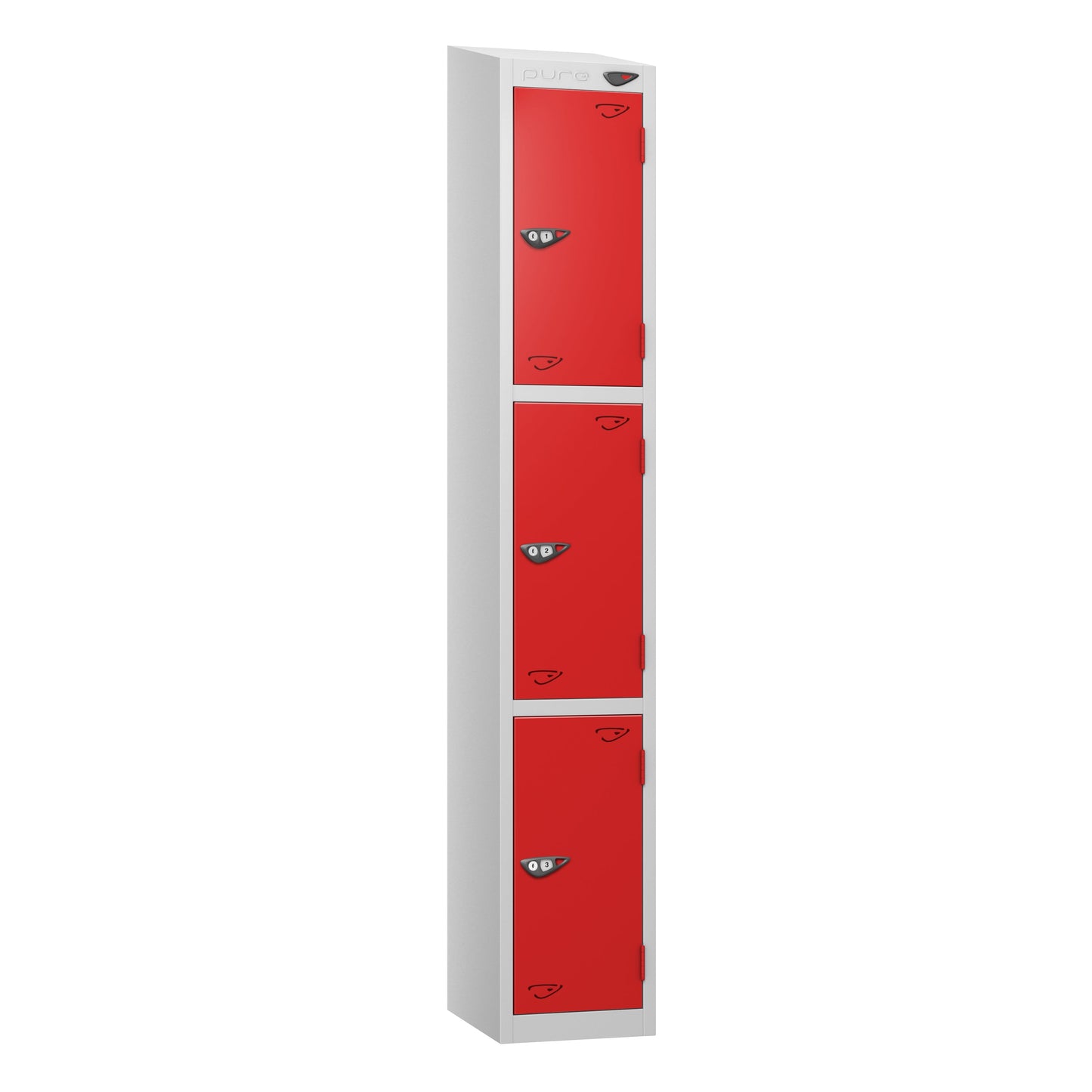 Pure Prime 3 Door Sloping Top Locker H1800xW300xD450mm