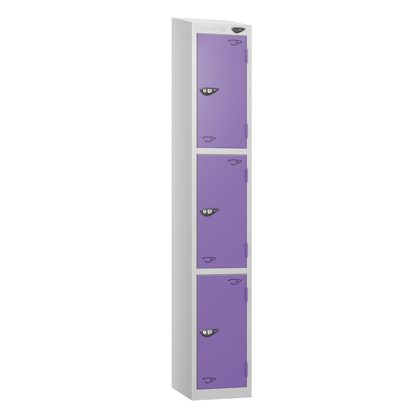 Pure Prime 3 Door Sloping Top Locker H1800xW300xD450mm