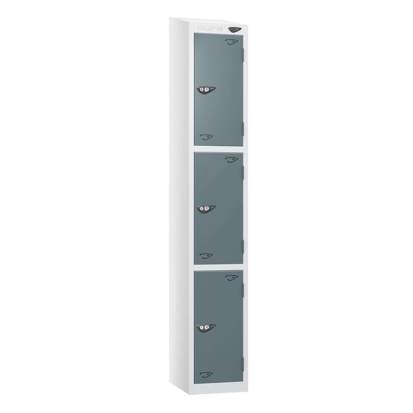 Pure Prime 3 Door Sloping Top Locker H1800xW300xD450mm