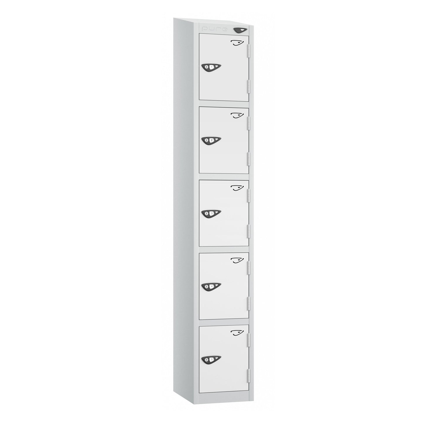 Pure Prime 5 Door Sloping Top Locker H1950/1800xW300xD450mm