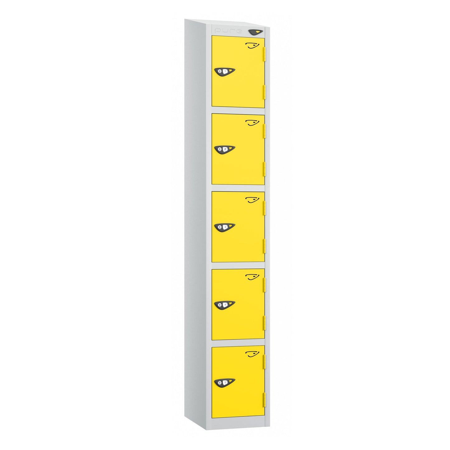 Pure Prime 5 Door Sloping Top Locker H1950/1800xW300xD450mm