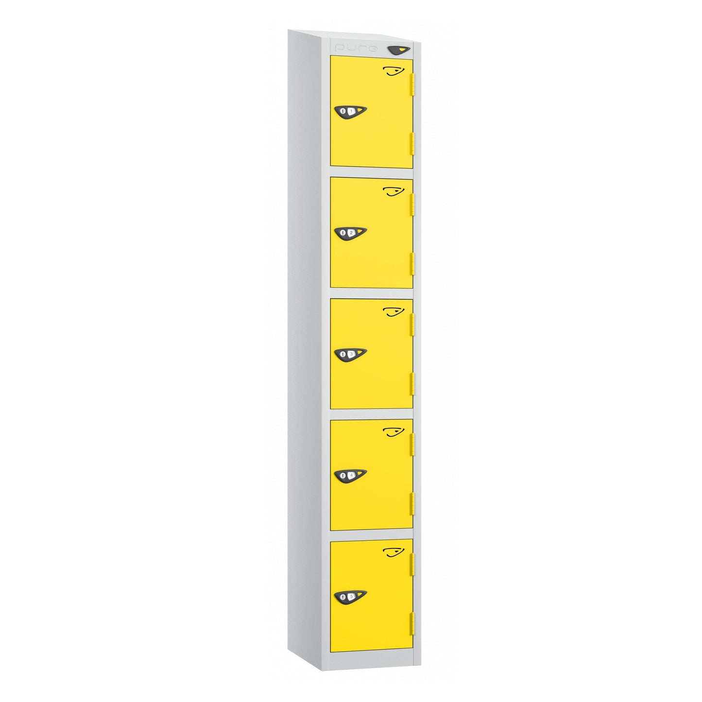 Pure Prime 5 Door Sloping Top Locker H1800xW300xD450mm